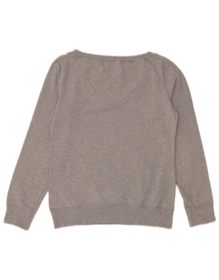 Playlife Womens Sweatshirt Jumper UK 14 Medium Grey Cotton