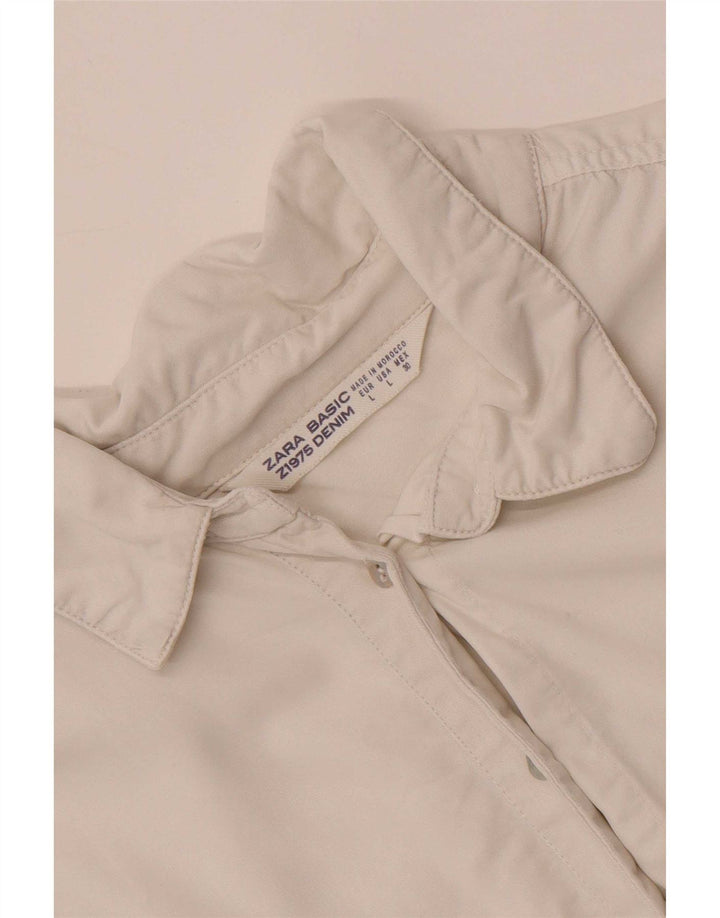 Zara Womens Oversized Shirt Dress UK 16 Large White