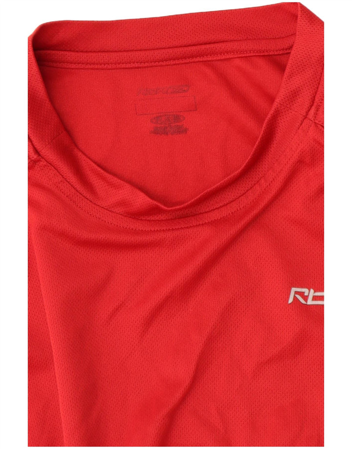 REEBOK Mens T-Shirt Top Small Red Polyester