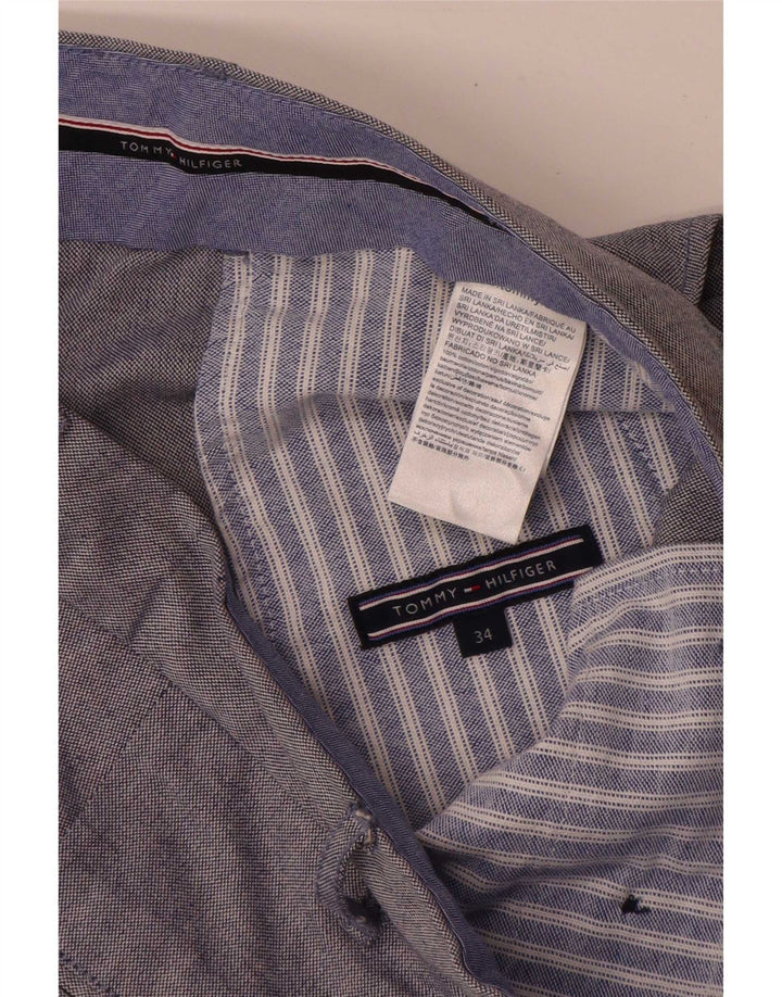 Tommy Hilfiger Mens Regular Chino Shorts W34 Large Blue Cotton