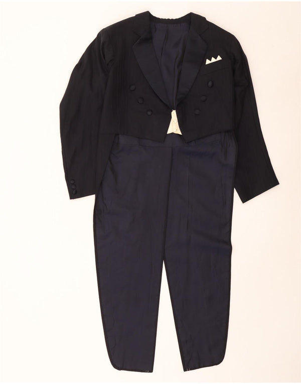Vintage Mens 3 Button Blazer Jacket UK 38 Medium Navy Blue Colourblock