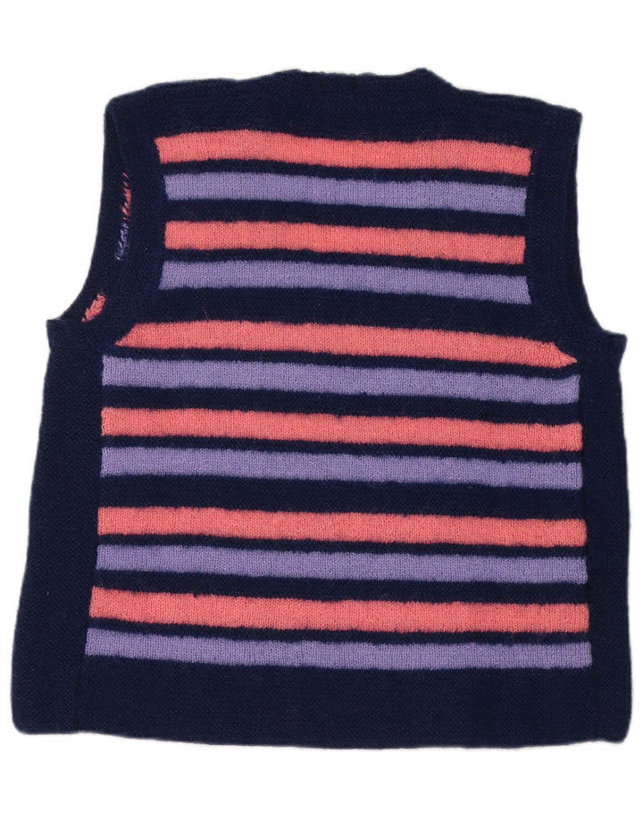 Vintage Womens Vest Tank Top UK 14 Medium Multicoloured Striped