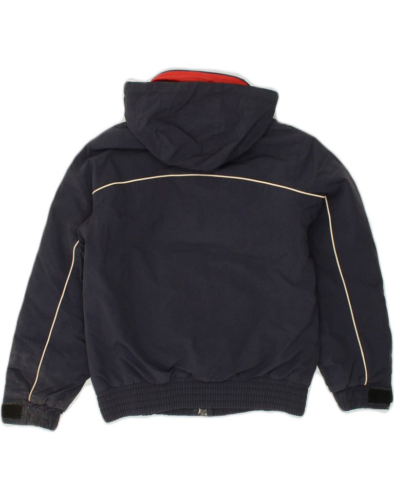 TOMMY HILFIGER Boys Hooded Bomber Jacket 7-8 Years XS Navy Blue Nylon | Vintage Tommy Hilfiger | Thrift | Second-Hand Tommy Hilfiger | Used Clothing | Messina Hembry 