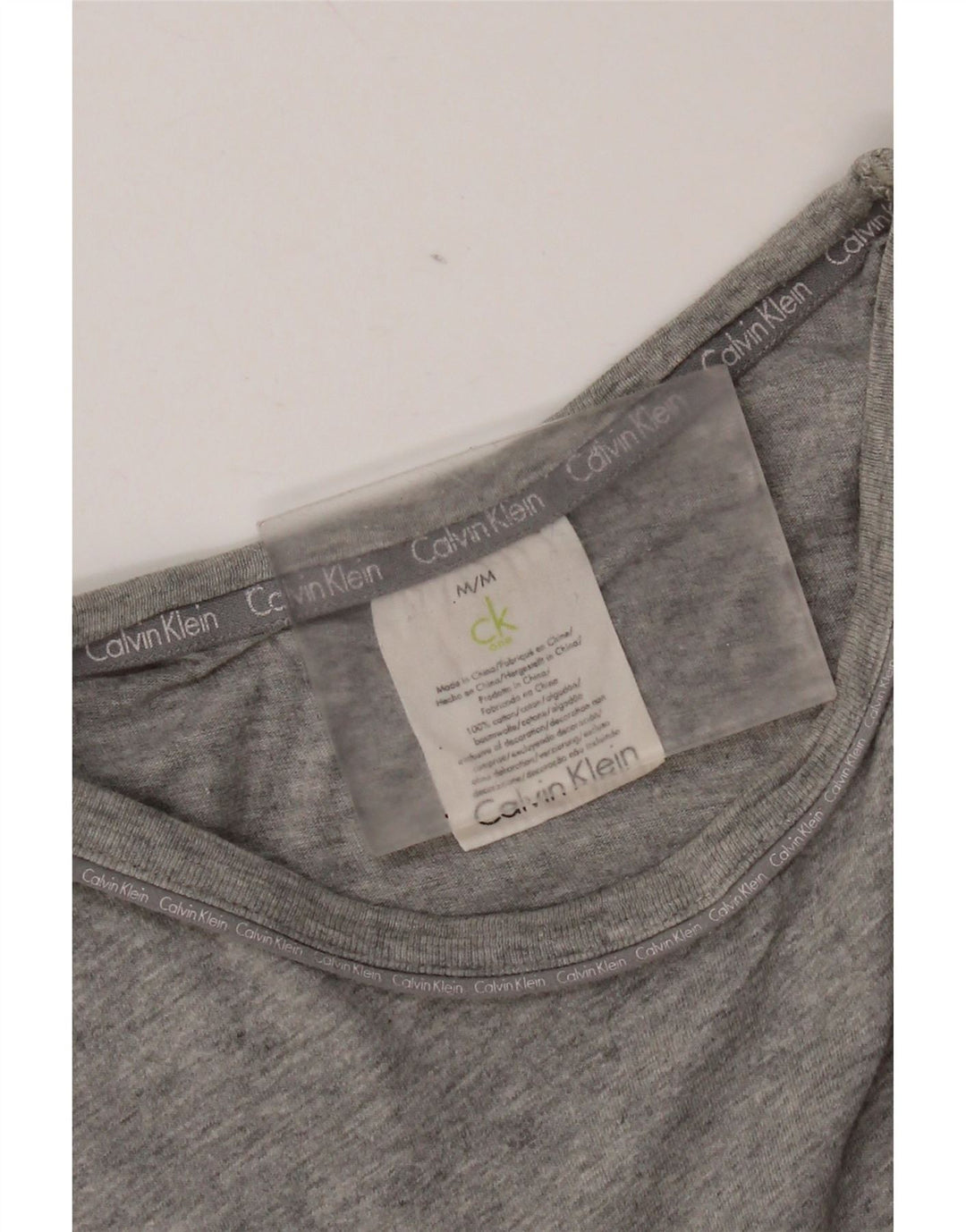 Calvin Klein Mens T-Shirt Top Medium Grey Flecked Cotton