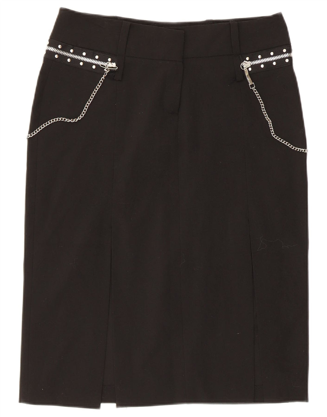 Extyn Womens Straight Skirt IT 44 Medium W30 Black Polyester