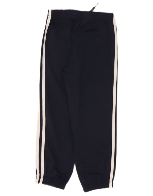 Adidas Boys Tracksuit Trousers Joggers 4-5 Years Navy Blue Polyester