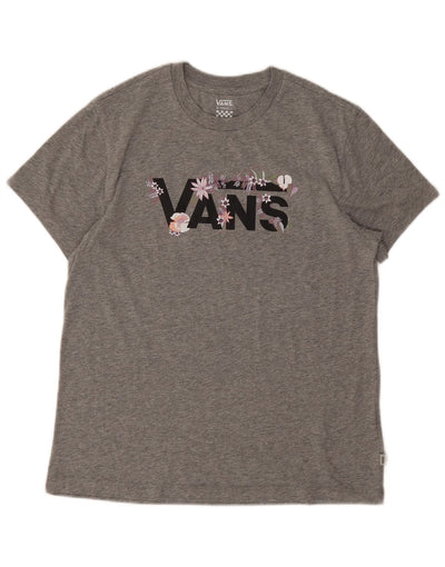 Vans Womens Graphic T-Shirt Top UK 6 XS Grey Cotton - Wholesale casual from Messina Hembry, United Kingdom