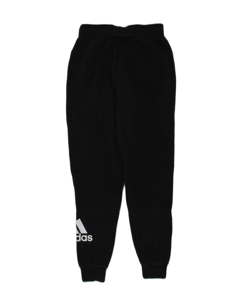 ADIDAS Womens Graphic Tracksuit Trousers Joggers 2XS Black Cotton | Vintage Adidas | Thrift | Second-Hand Adidas | Used Clothing | Messina Hembry 