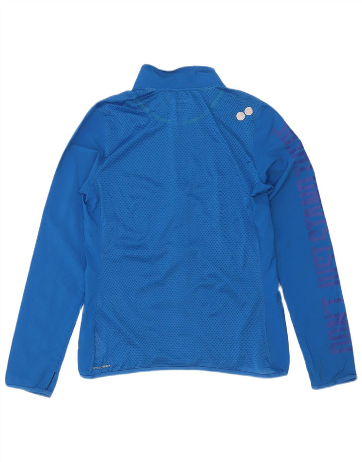Reebok Boys Graphic Tracksuit Top Jacket 9-10 Years Small Blue Polyester