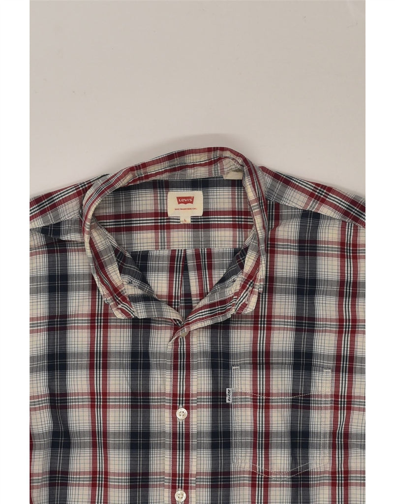 LEVI'S Mens Shirt Large Grey Check Cotton | Vintage Levi's | Thrift | Second-Hand Levi's | Used Clothing | Messina Hembry 