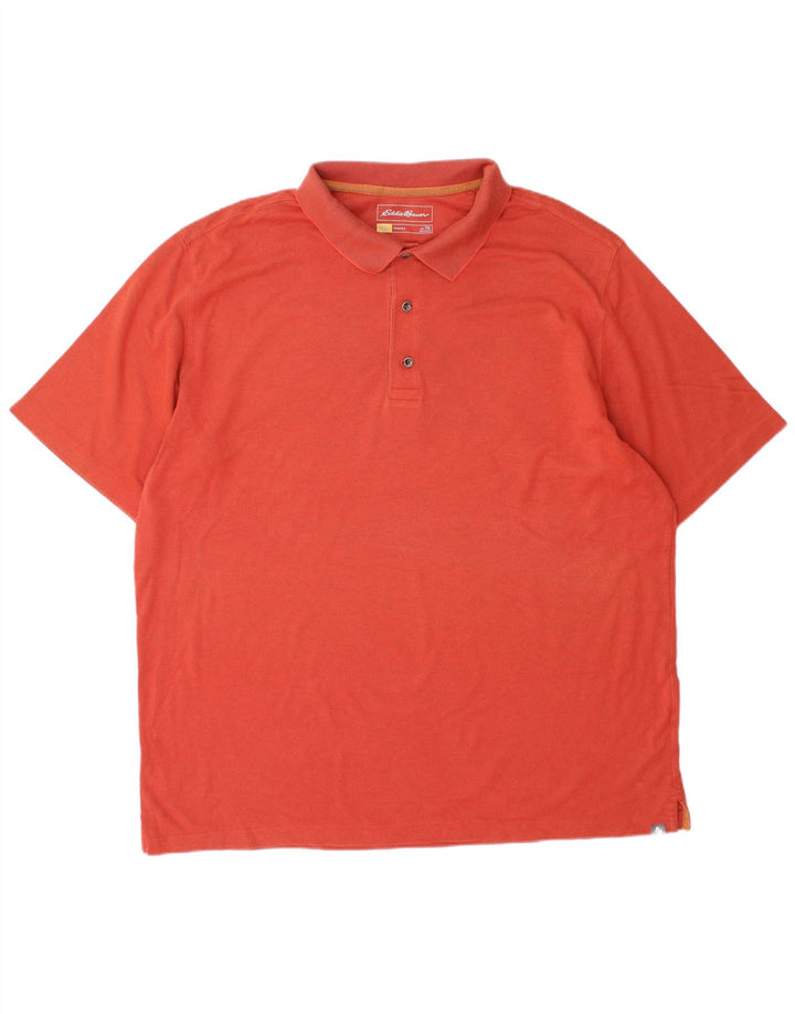 EDDIE BAUER Mens Polo Shirt XL Orange Cotton