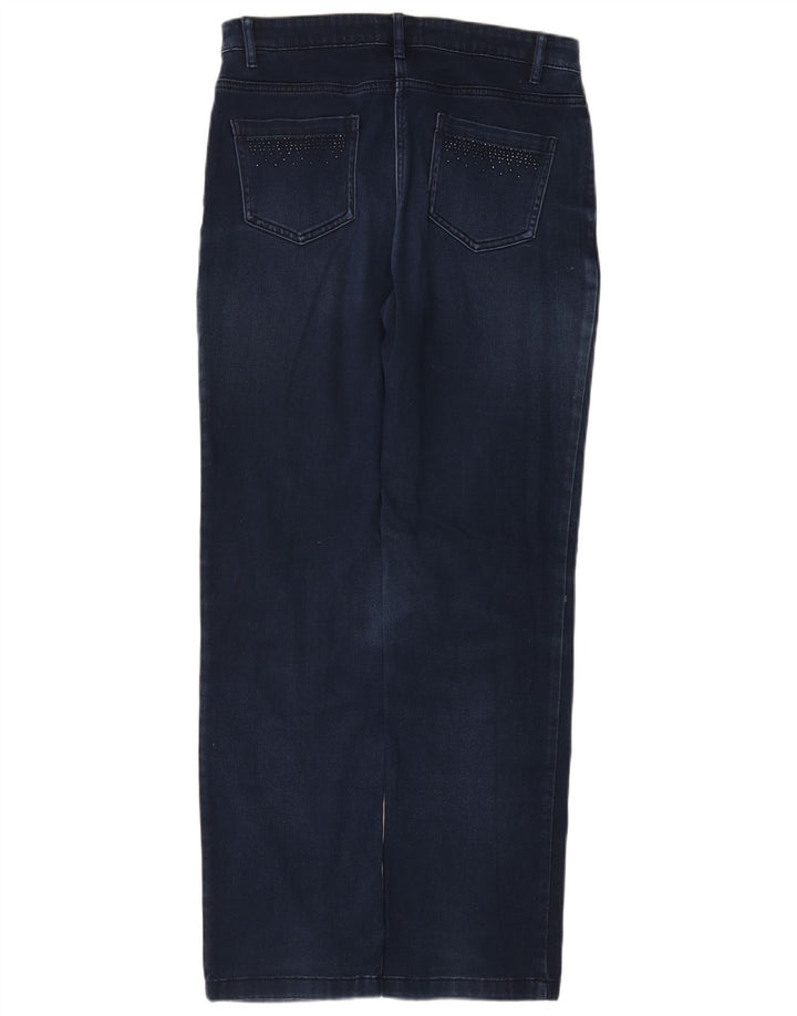Marks & Spencer Womens Straight Jeans UK 12 Medium W30 L30 Blue Cotton