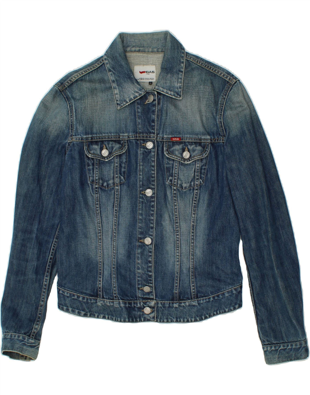 GAS Womens Denim Jacket UK 18 XL Blue Cotton Vintage Gas and Second-Hand Gas from Messina Hembry 