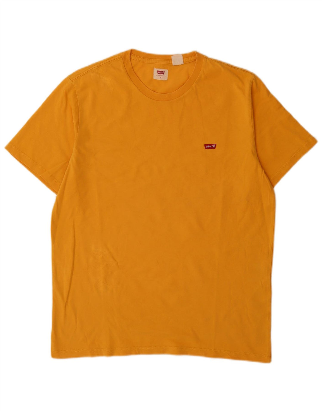 Levi's Mens T-Shirt Top Medium Yellow Cotton