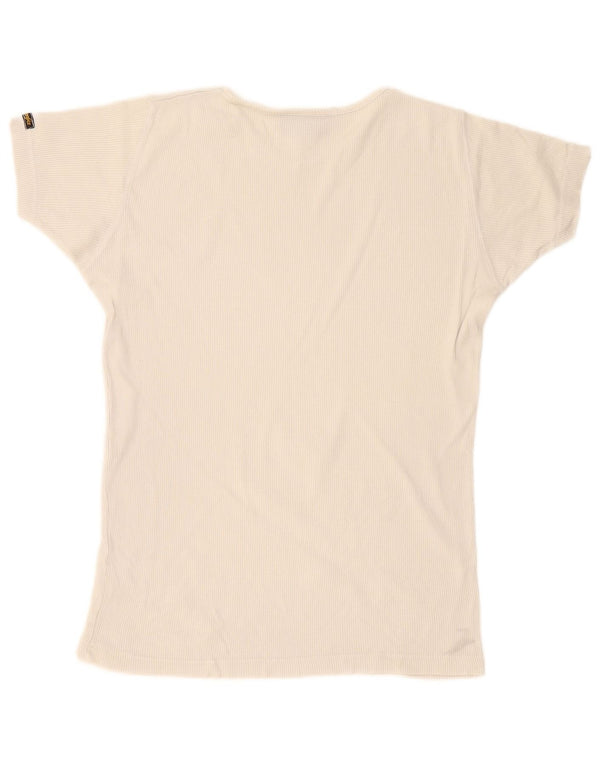 Wrangler Mens T-Shirt Top Medium Off White