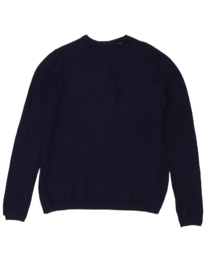 ZARA Womens Cardigan Sweater UK 12 Medium Navy Blue