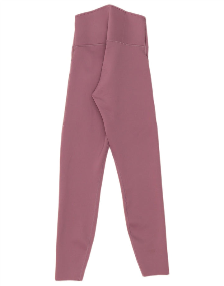 Nike Womens Dri Fit Leggings UK 8 Small Pink Nylon