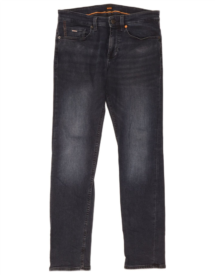 Hugo Boss Mens Slim Jeans W31 L32 Navy Blue Cotton