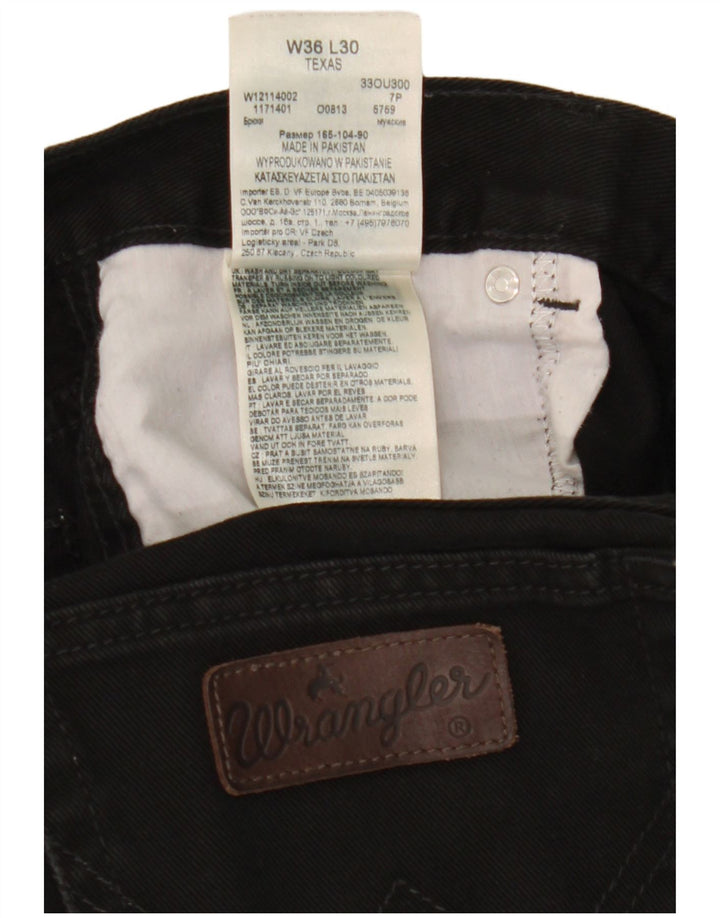 Wrangler Womens Texas Straight Jeans W36 L30 Black Cotton