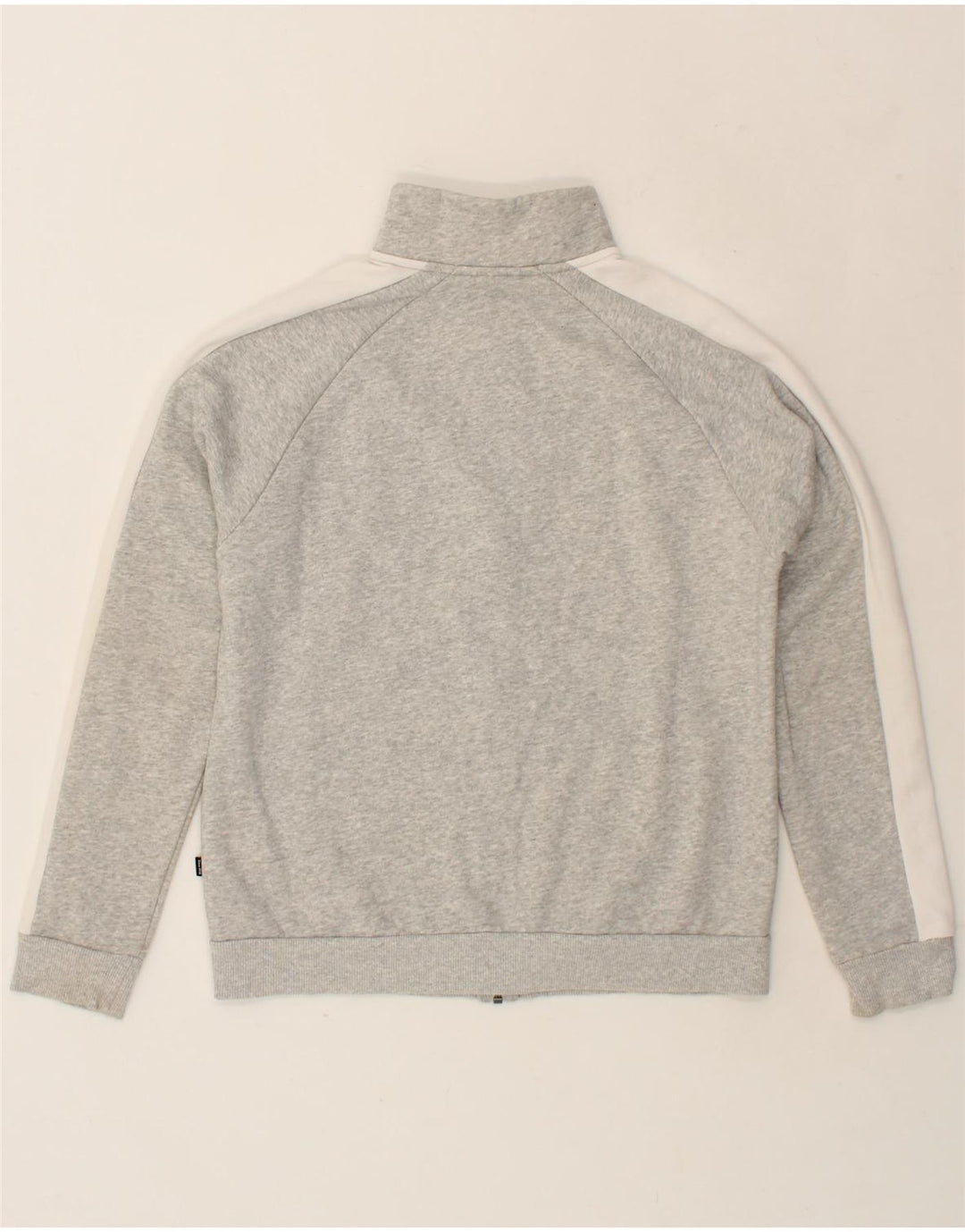 PUMA Womens Tracksuit Top Jacket UK 16 Large Grey Colourblock Cotton Vintage Puma and Second-Hand Puma from Messina Hembry 