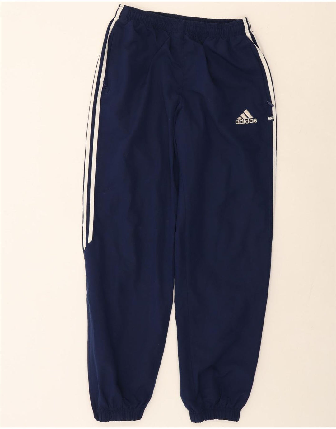 ADIDAS Mens Tracksuit Trousers Joggers Large Navy Blue Polyester