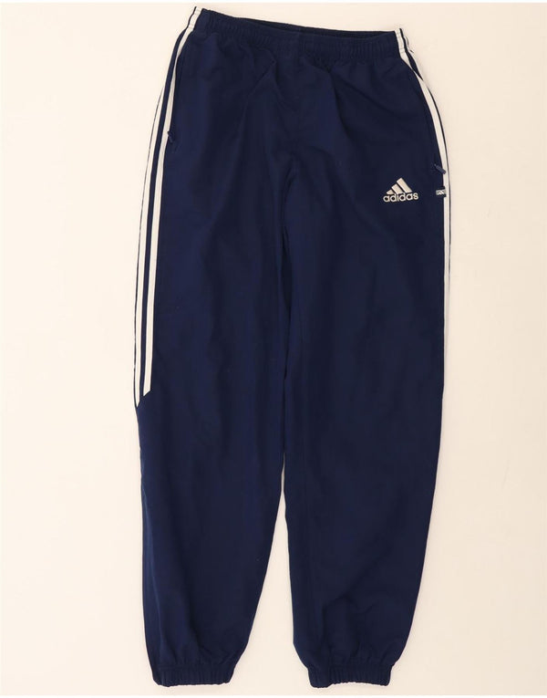 ADIDAS Mens Tracksuit Trousers Joggers Large Navy Blue Polyester