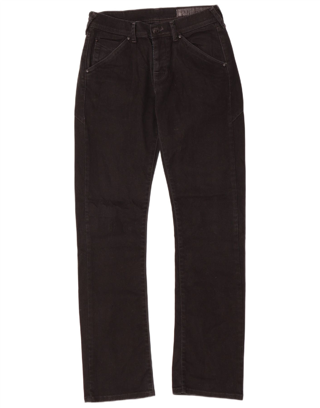 Rifle Mens Slim Jeans W29 L33 Black Cotton