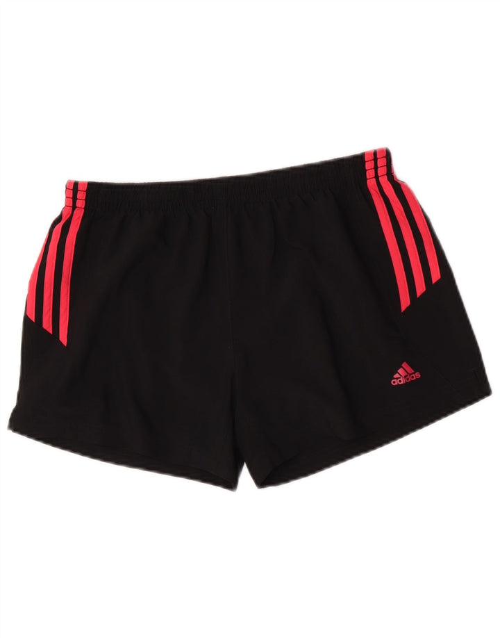 Adidas Womens Sport Shorts UK 10 Small Black Polyester