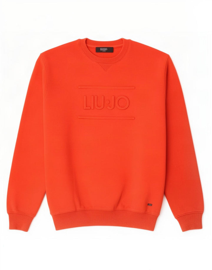 Liu Jo Mens Graphic Sweatshirt Jumper Large Red Cotton
