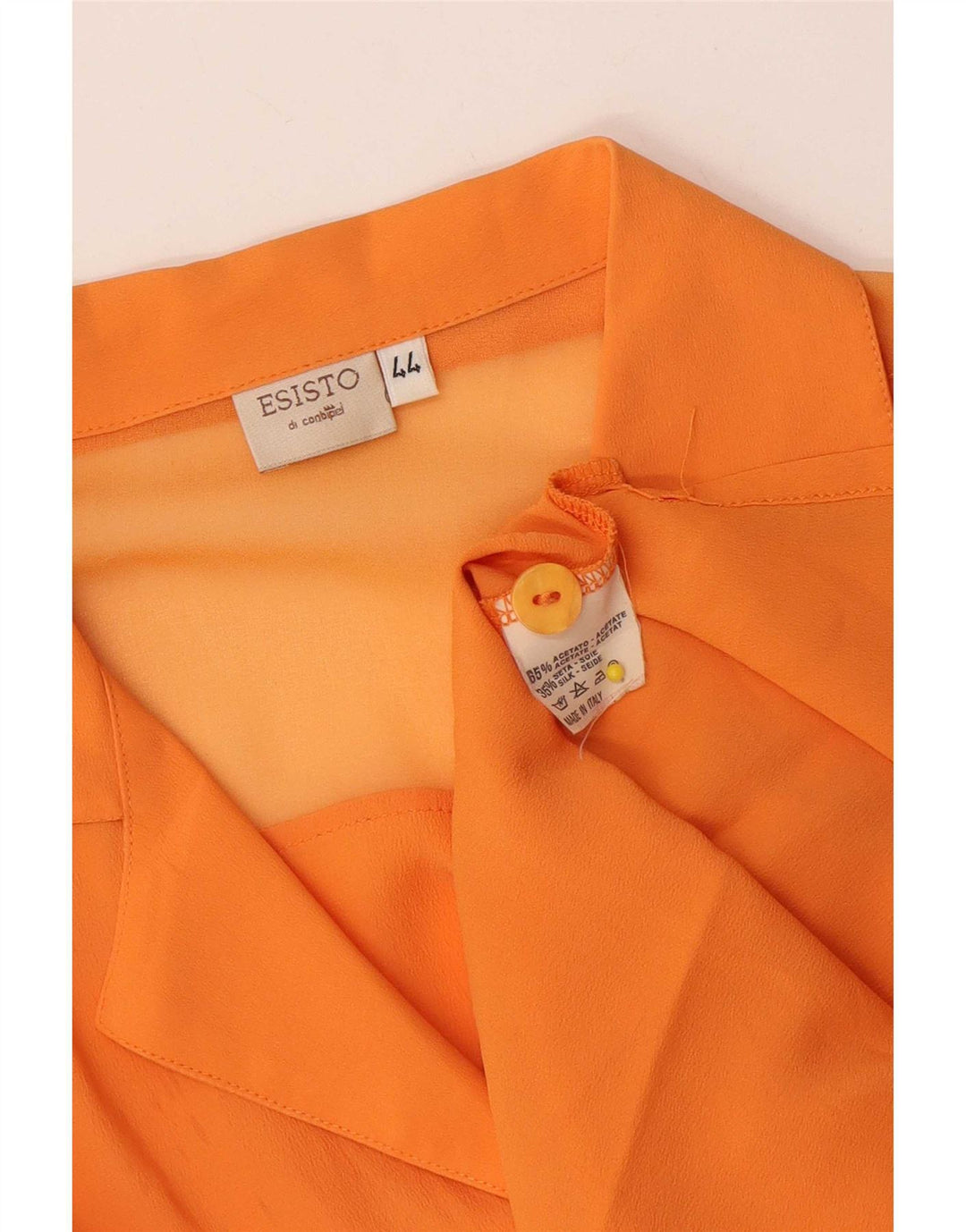 Conbipel Womens Esisto Short Sleeve Shirt Blouse IT 44 Medium Orange
