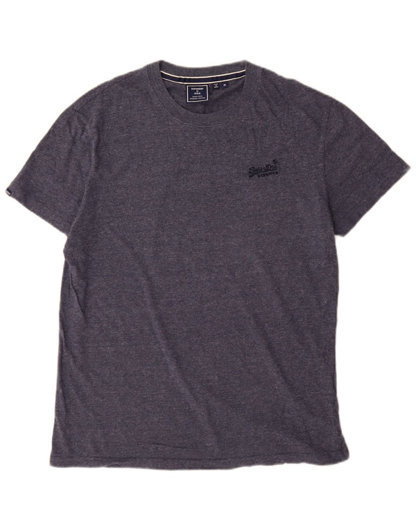 Superdry Mens T-Shirt Top Medium Navy Blue Cotton