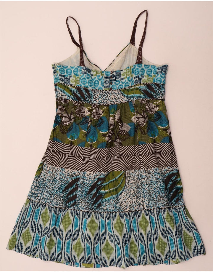 MONSOON Womens Sundress UK 16 Large Multicoloured Patchwork Cotton