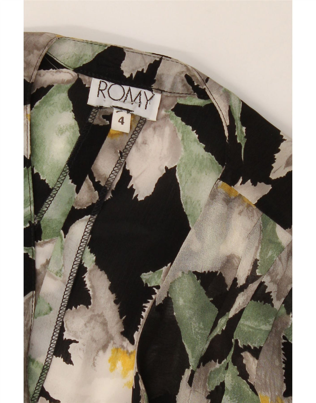 ROMY Womens Oversized Blouse Top US 4 Small Multicoloured Floral Vintage Romy and Second-Hand Romy from Messina Hembry 