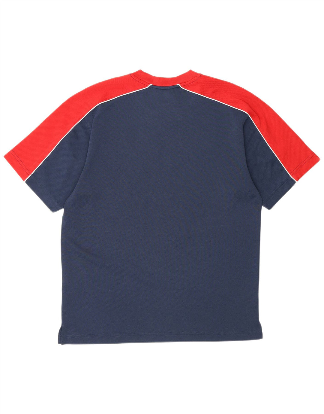 Reebok Mens T-Shirt Top Small Navy Blue Colourblock Polyester