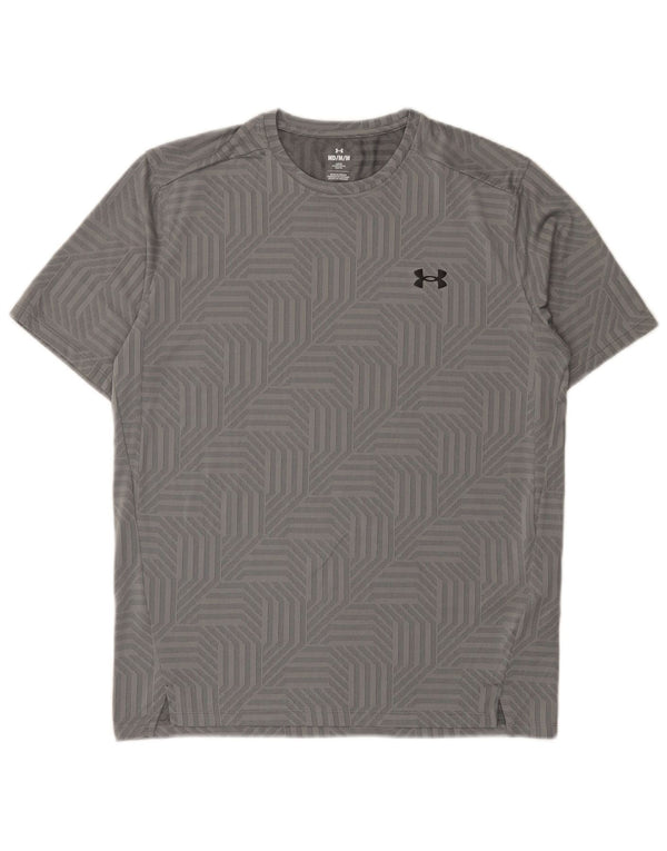 Under Armour Mens T-Shirt Top Medium Grey Geometric Polyester