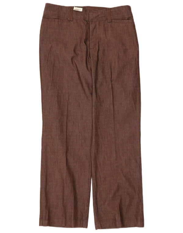 Lee Womens Natural Fit Straight Casual Trousers US 14 XL W34 L31 Brown