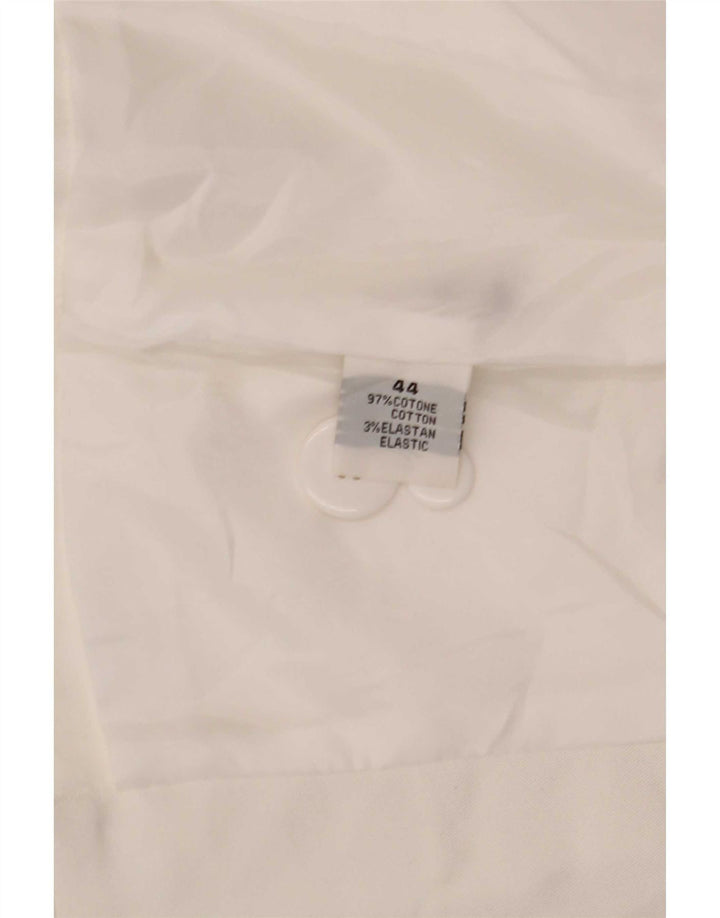 Vintage Womens 1 Button Blazer Jacket IT 44 Medium White Cotton