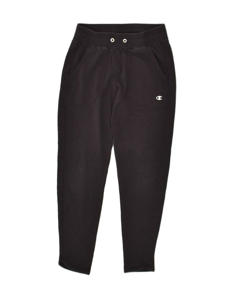 CHAMPION Womens Capri Tracksuit Trousers UK 4 XS Black | Vintage Champion | Thrift | Second-Hand Champion | Used Clothing | Messina Hembry 