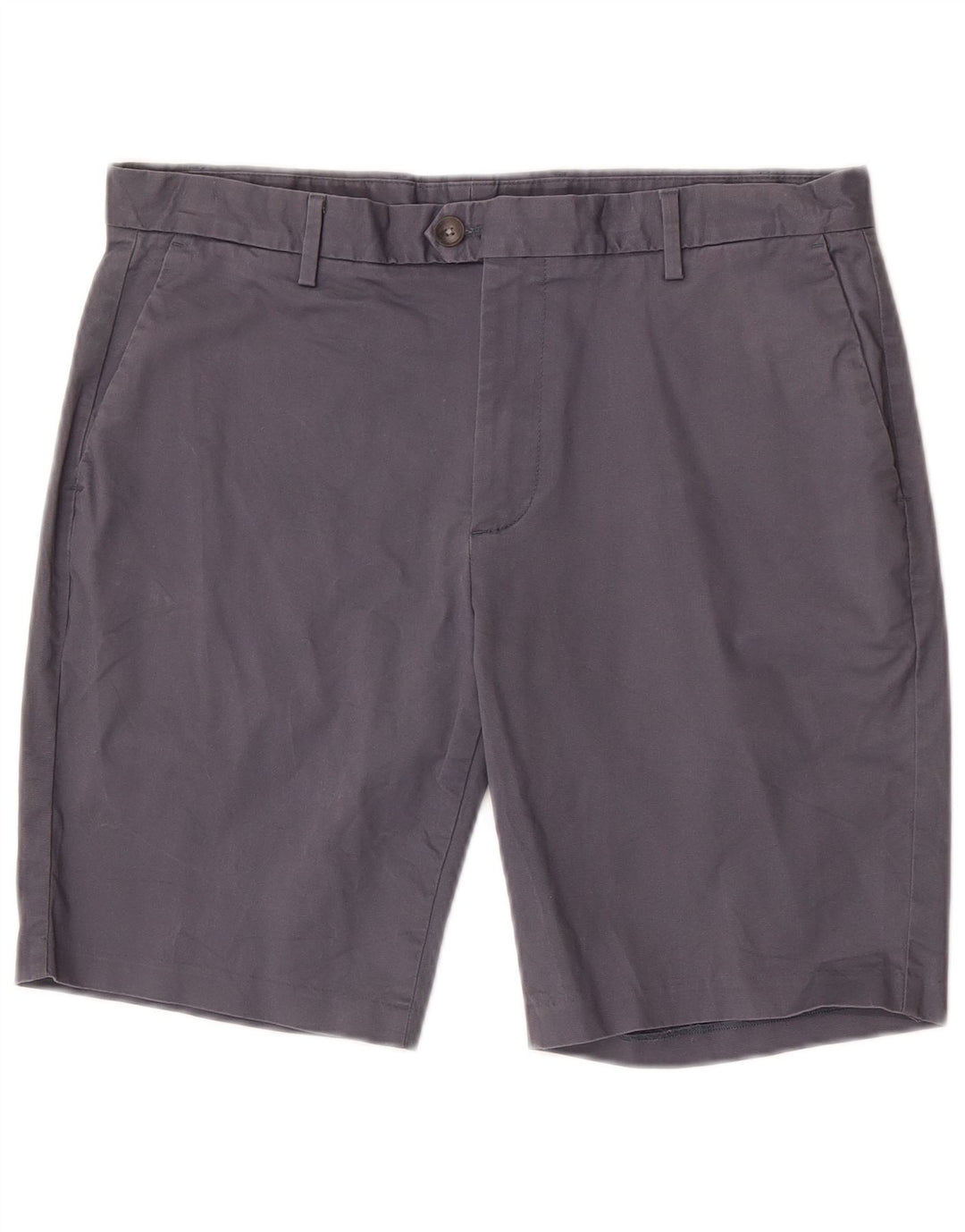 Reiss Mens Chino Shorts W34 Large Navy Blue Cotton