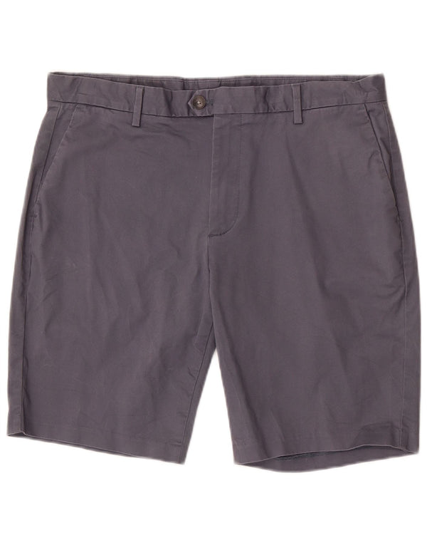 Reiss Mens Chino Shorts W34 Large Navy Blue Cotton