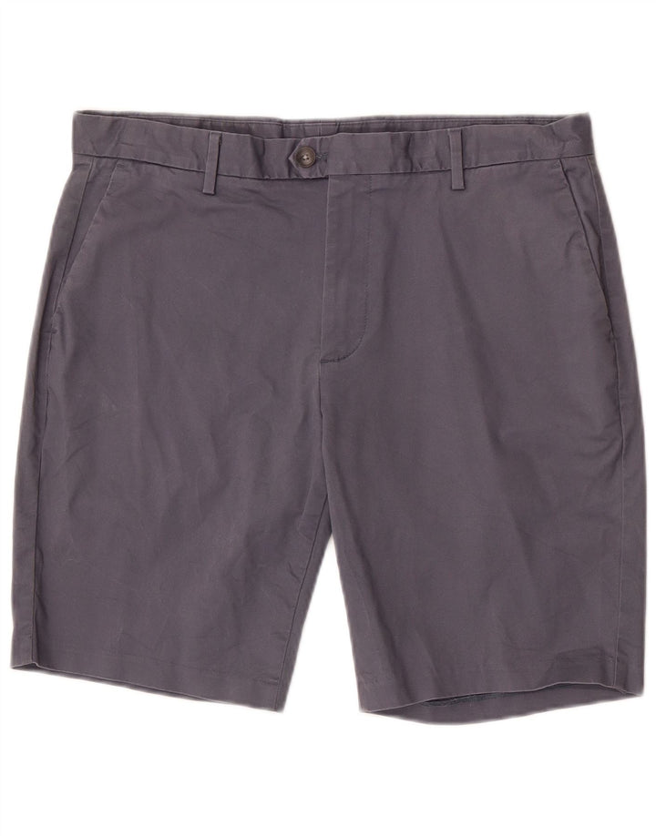 Reiss Mens Chino Shorts W34 Large Navy Blue Cotton