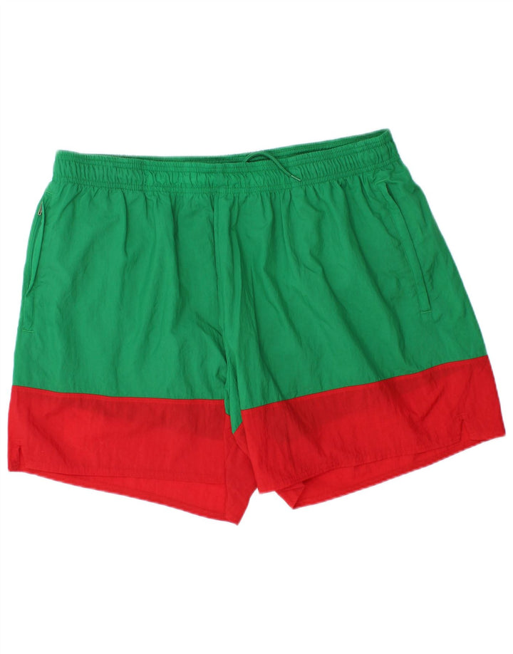 Nike Mens Swimming Shorts 2XL  Green Colourblock Nylon