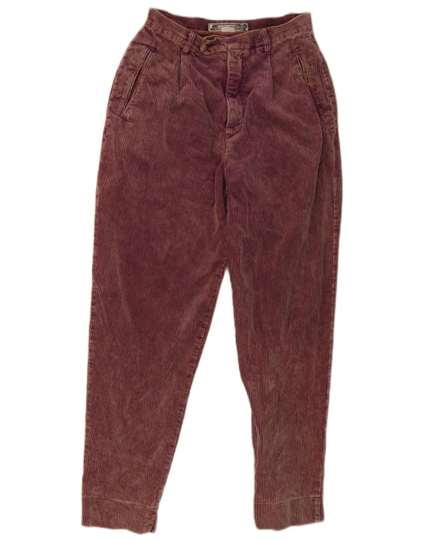Krizia Womens Tapered Corduroy Trousers IT 46 Large W28 L29 Purple Cotton