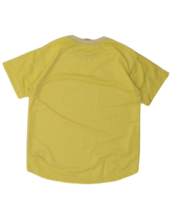 Champion Womens Oversized Graphic T-Shirt Top UK 6 XS Yellow
