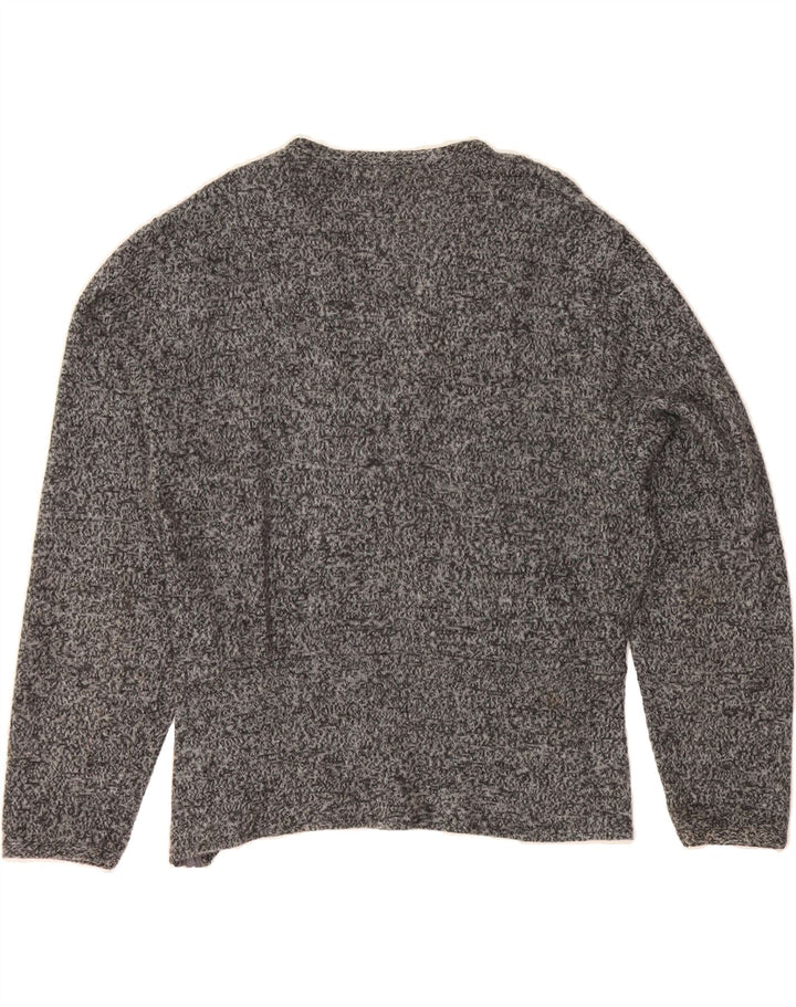 VINTAGE Womens V-Neck Jumper Sweater IT 46/48 Large Grey Acrylic Vintage Vintage and Second-Hand Vintage from Messina Hembry 