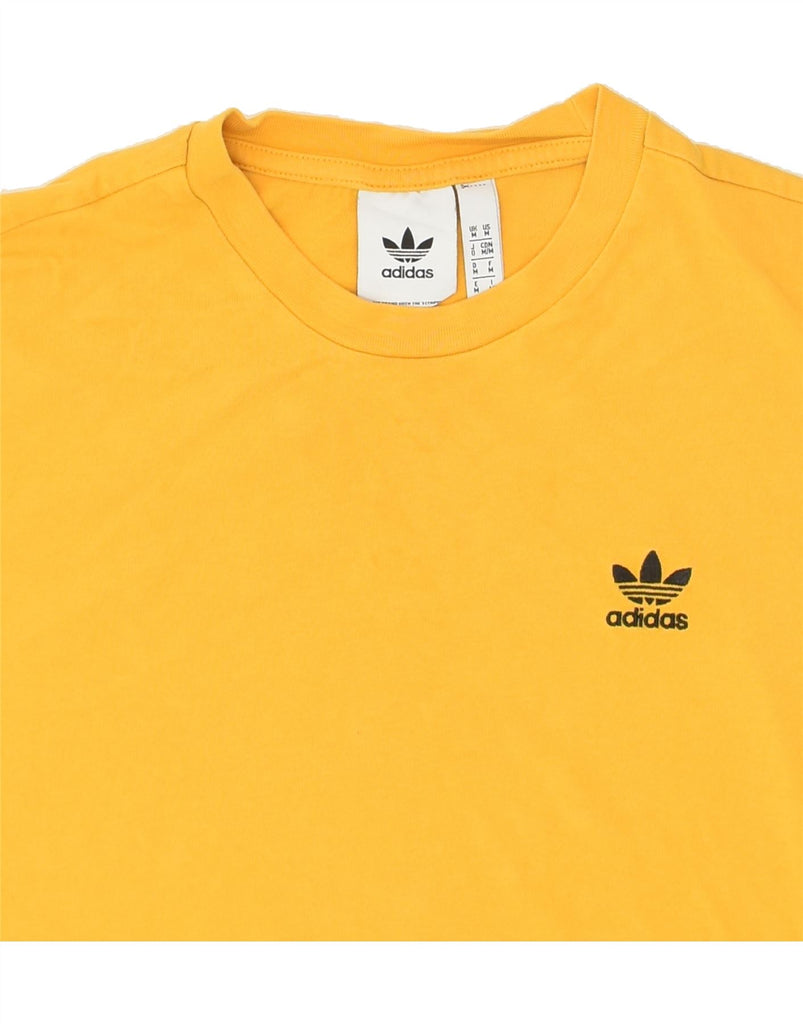 ADIDAS Mens Graphic T-Shirt Top Medium Yellow Cotton Vintage Adidas and Second-Hand Adidas from Messina Hembry 