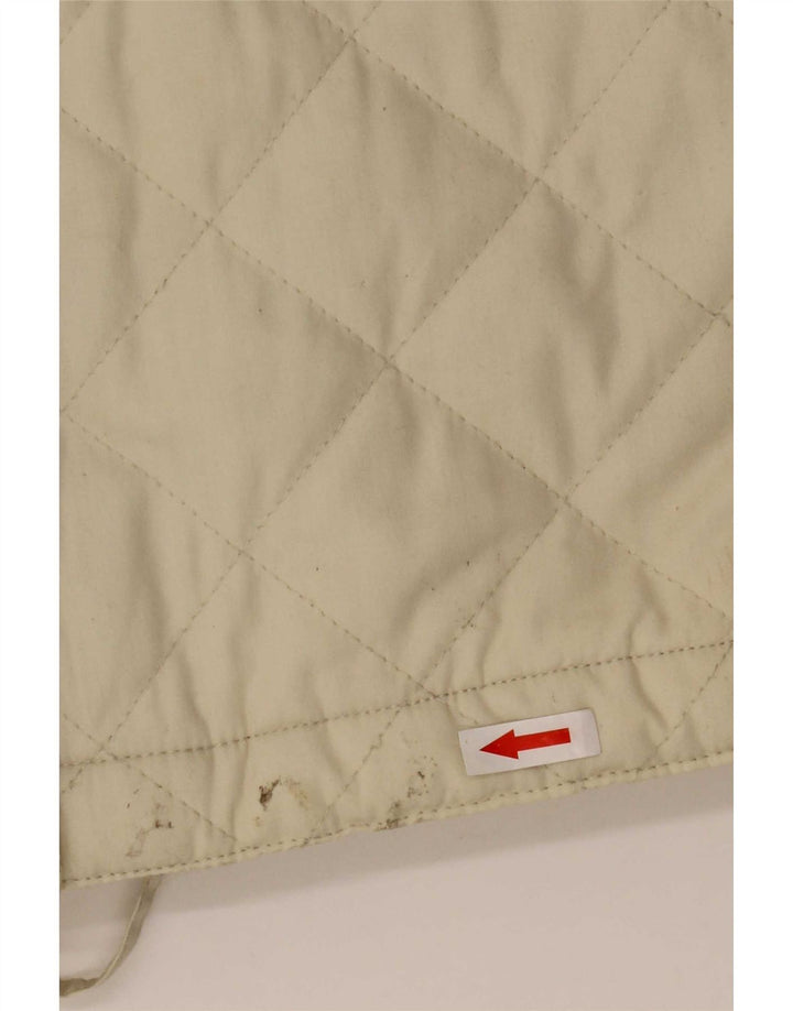 Vintage Womens Quilted Jacket IT 54 2XL Beige