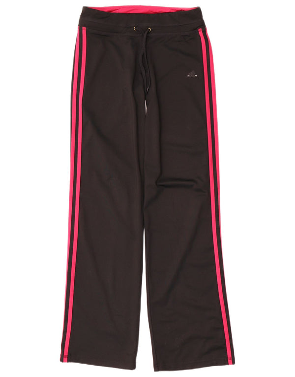 Adidas Womens Climalite Tracksuit Trousers UK 8/10 Small Black Polyester