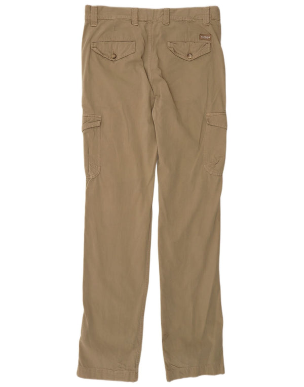 Carrera Mens Straight Cargo Trousers IT 48 Medium W33 L34 Beige Cotton