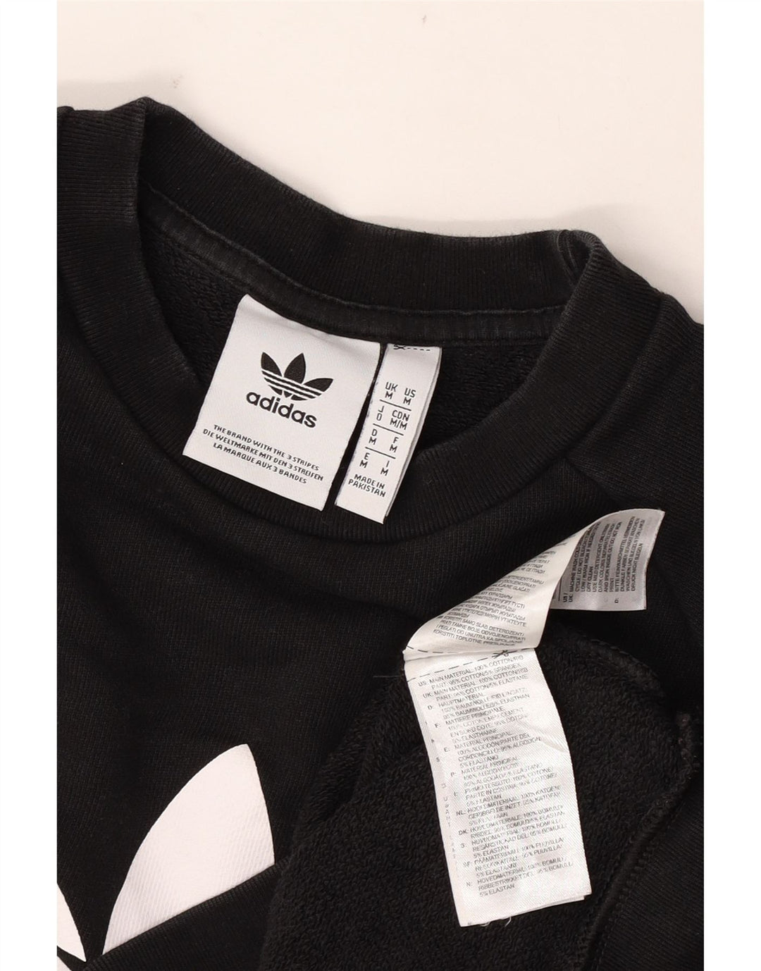 Adidas Mens Graphic Sweatshirt Jumper Medium Black Cotton